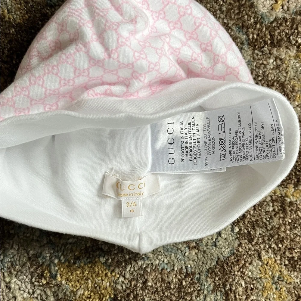 Gucci Pink and White Baby Matching Set